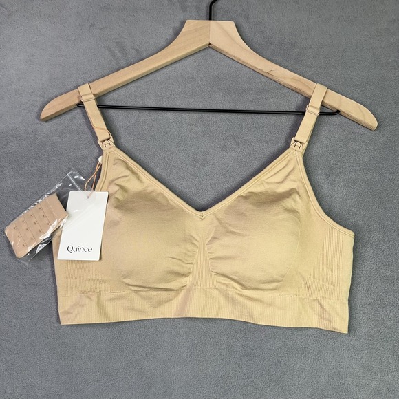 Quince Other - Quince Womens Seamless Nursing Bra Sand Beige Size L Maternity Postpartum NWT